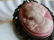 Broche camafeo rosa