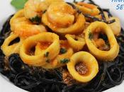 Espaguetis nero sepia calamares Thermomix