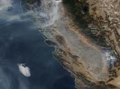 EEUU: imagen satélite humo incendios forestales California (12-11-2018)