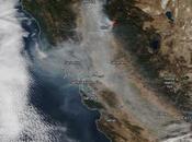 EEUU: imagen satélite humo incendios forestales California (16-11-2018)