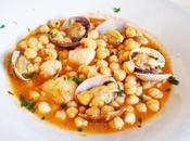 Garbanzos pedrosillano bacalao almejas