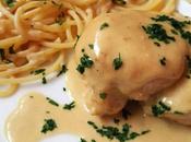 Pollo espaguetis salsa miel mostaza