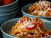 Spaghetti peperonata