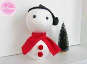 Muñeco Navidad bolas corcho blanco