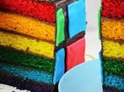 Tarta arco iris nata chocolate Thermomix