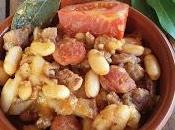 Alubias cocidas carne cerdo chorizos