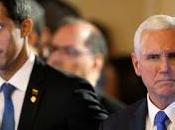 Pence cruzó reproches Guaidó cumbre Bogotá