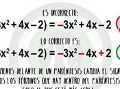 Errores clásicos álgebra: menos delante paréntesis