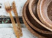 Platos cubiertos desechables comestibles