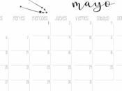 Imprimible: Calendario mayo 2019