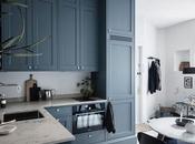 apartamento escandinavo decorado tonos azules.