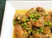 Cerdo salsa guisantes