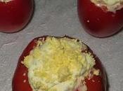Tomates rellenos atún mayonesa albahaca