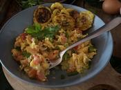 Huevos pericos tostones #TSViajero2019 típico desayuno colombiano}