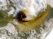 erupción Grímsvötn desde espacio