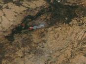 España: imagen satélite humo incendio Guadarrama (04-08-2019)
