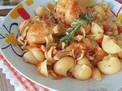 Pollo verduras pasta