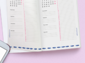 Calendario plumas azules páginas planner 2020