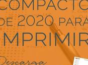 Descarga gratis calendario compacto 2020 para imprimir