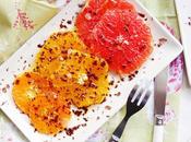 Postre pomelo, naranja mandarina aceite oliva virgen extra