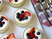 Mini postres cremosos frutas