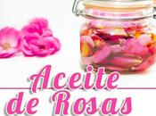 Aceite rosas casero. oleato rosas.