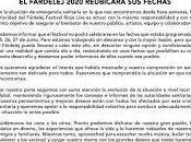 Fárdelej Festival 2020, Reubicación fecha