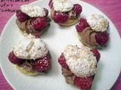 Profiteroles trufa frambuesas