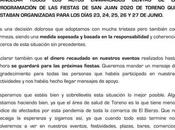 Comisión fiestas Toreno anuncia cancelación Juan 2020