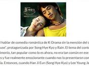 Series coreanas "comedia romántica" harán volver creer amor.