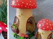 hermosos hongos decorativos usando botellas recicladas