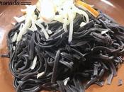 Espaguetis arroz negro sabor