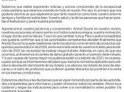 Arenal Sound 2020, Comunicado oficial