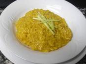 Risotto azafrán pera puerro