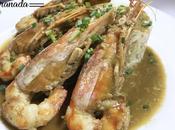 Gambas leche coco curry