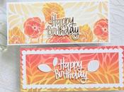 Favorite Stencil Techniques Slimline Birthday Cards