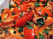 Pollo adobado horno tomates hierbas frescas