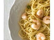 Receta espaguetis integrales gambas.