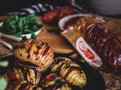 Patatas Hasselback chorizo