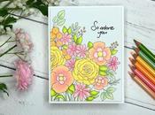 Pencil Colored Floral Card