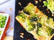 Coca brócoli queso cabra