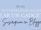 TUTORIAL BLOGGER#6: Como Instalar Gadget Suscripción Blogger