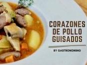 Corazones pollo guisados