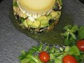 Ensalada aguacate, queso cabra miel