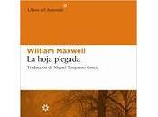 hoja plegada. William Maxwell