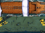 Battle 40x30: Beach with battle ship, manitano