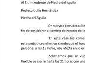 Carta intendente Julio Hernández