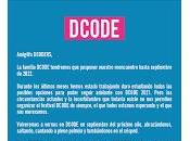 Dcode, Comunicado aplazamiento 2022