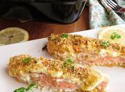 Salmón horno costra parmesano