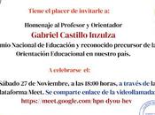 Invitación Colegio Nacional Orientadores Chile A.G. Homenaje Profesor Orientador Gabriel Castillo Inzulza.